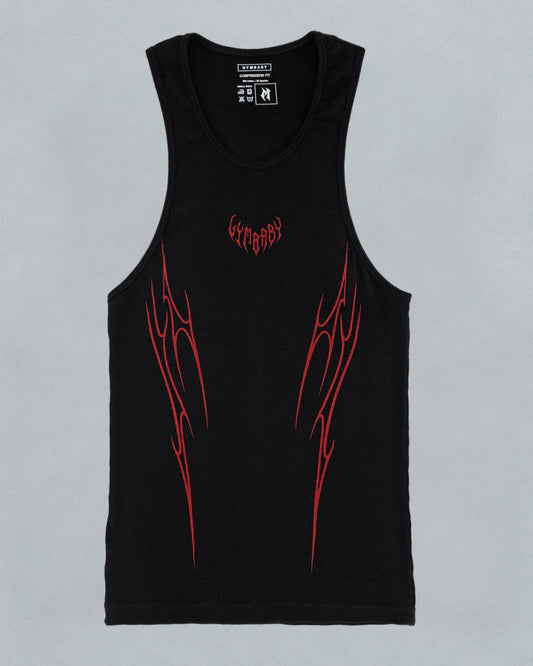 MuseTamer Ribbed Vest - Blood Red