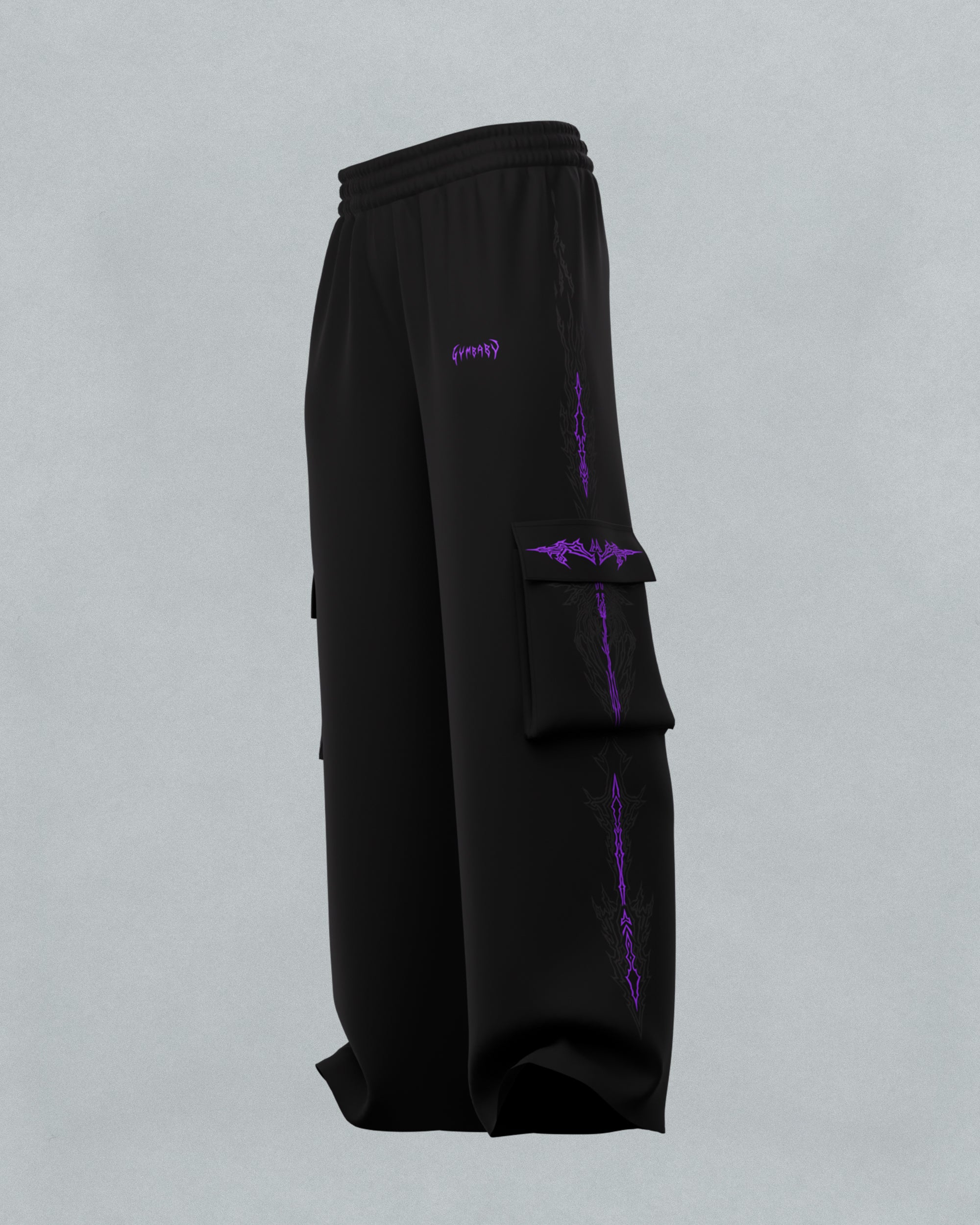 FeralWalk Oversized Cargo Joggers - Purple