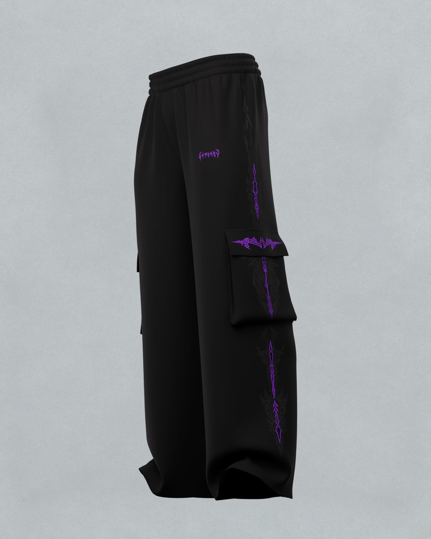 FeralWalk Oversized Cargo Joggers - Purple