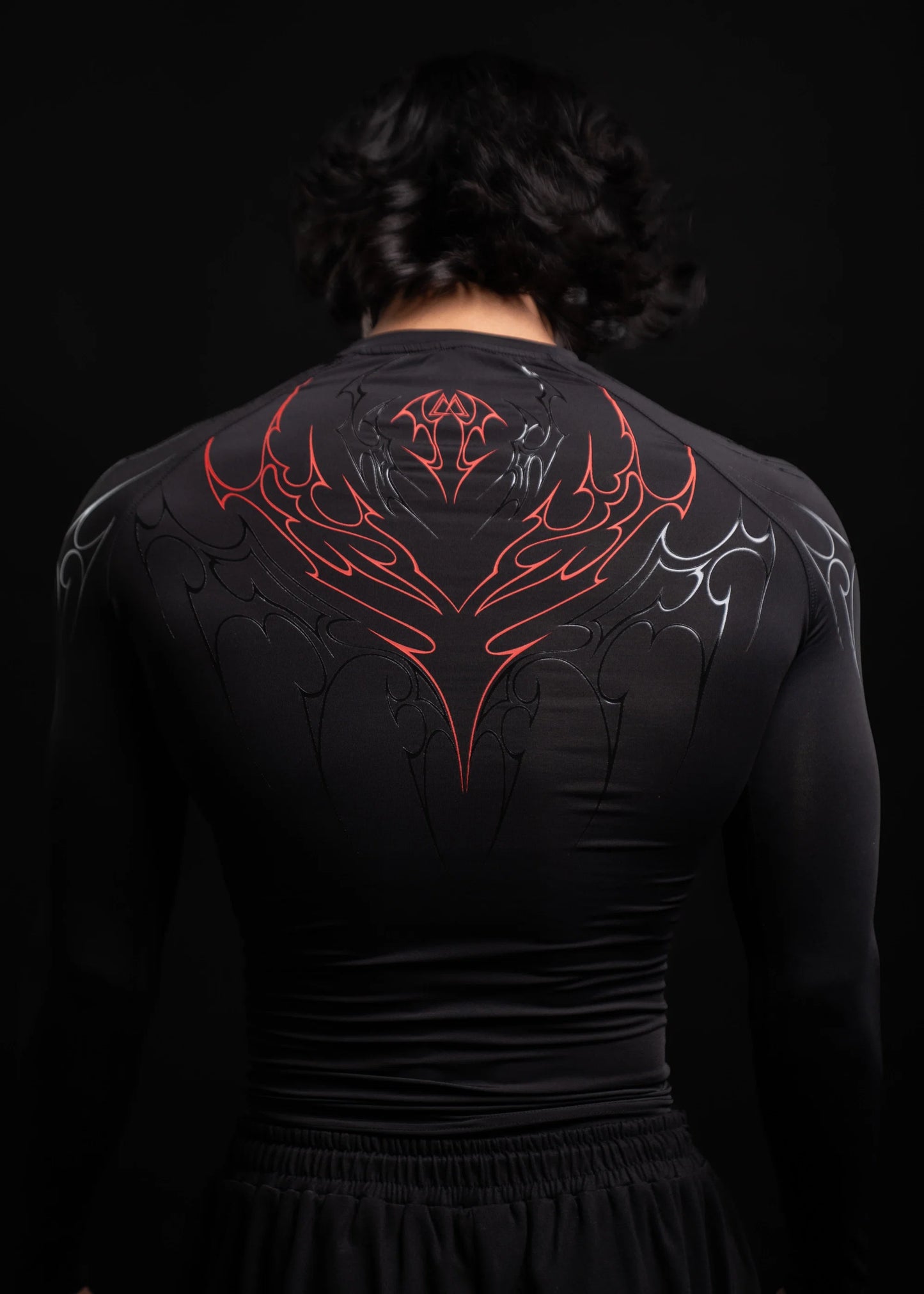 Feral Blood full sleeve compression tee, detail