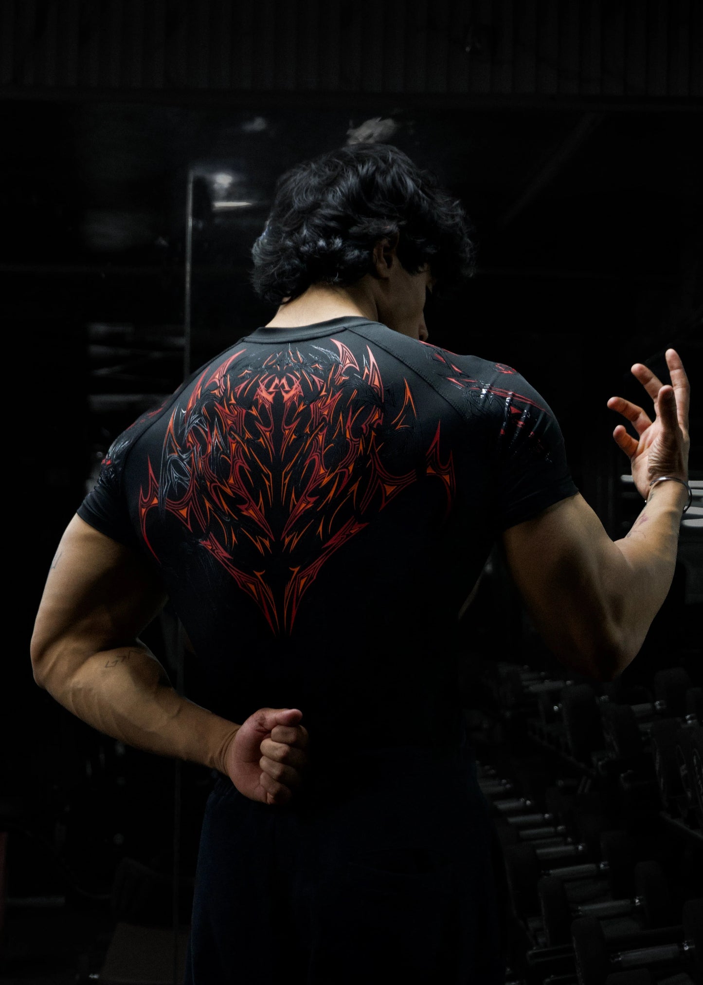 WarLord Lava half sleeve compression tee, front view
