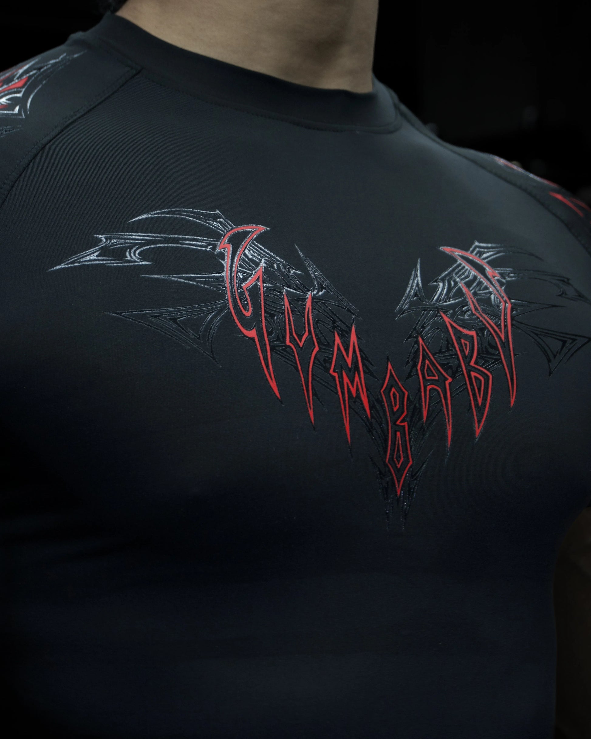 WarLord Lava half sleeve compression tee, print detail