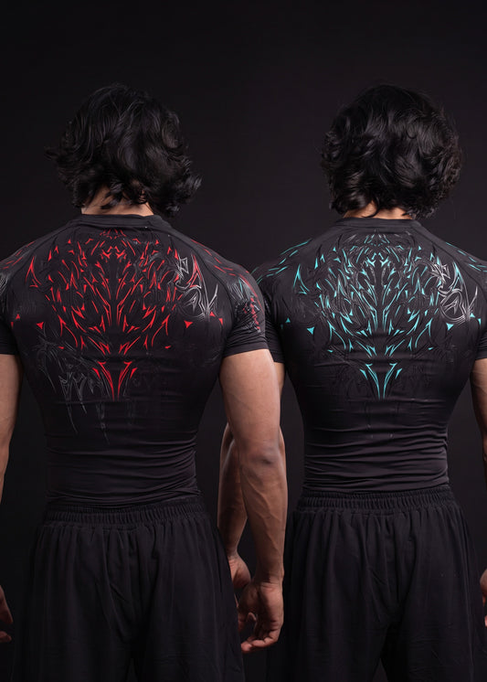 WarLord Half Sleeve Compression - Pack of 2  - Blood Red & Mint