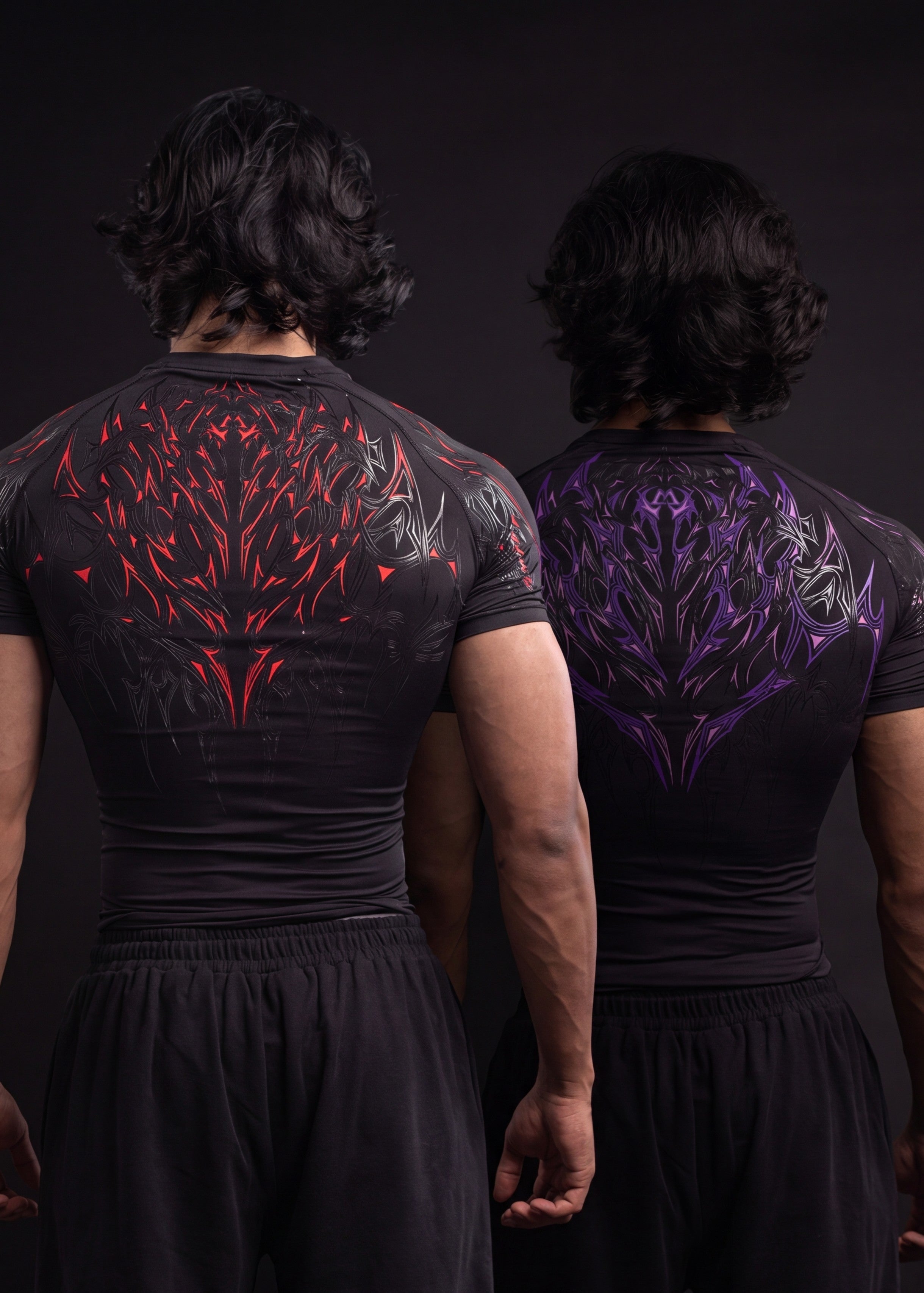WarLord Half Sleeve Compression - Pack of 2 - Blood Red & Nebula