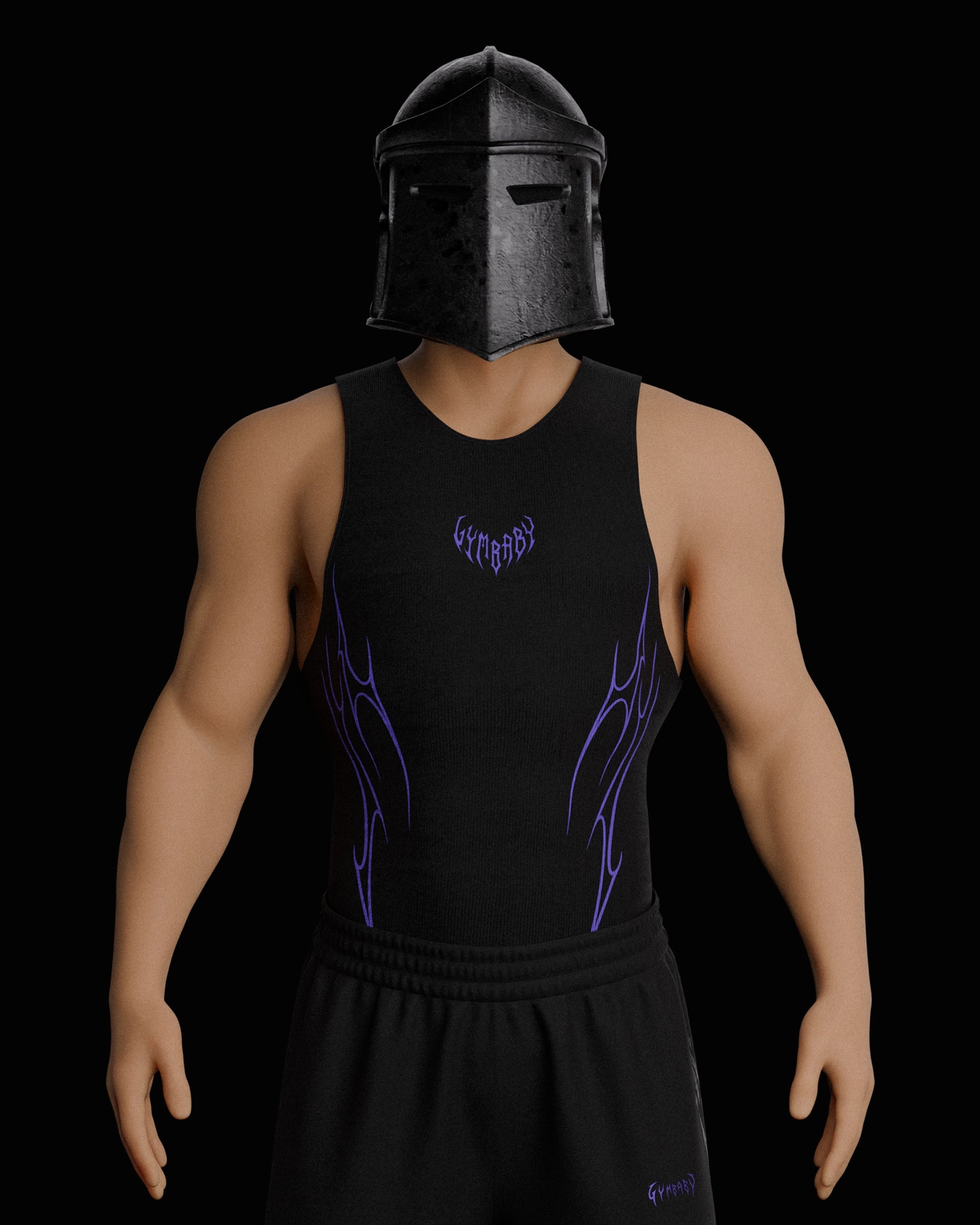 MuseTamer Ribbed Vest Purple – GYMBABY