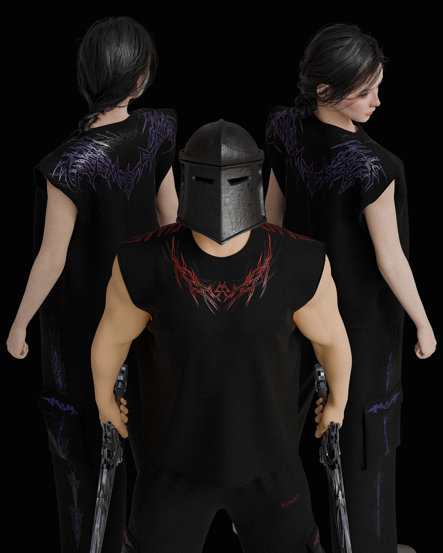 Hellscar Oversized Tank - Blood Red