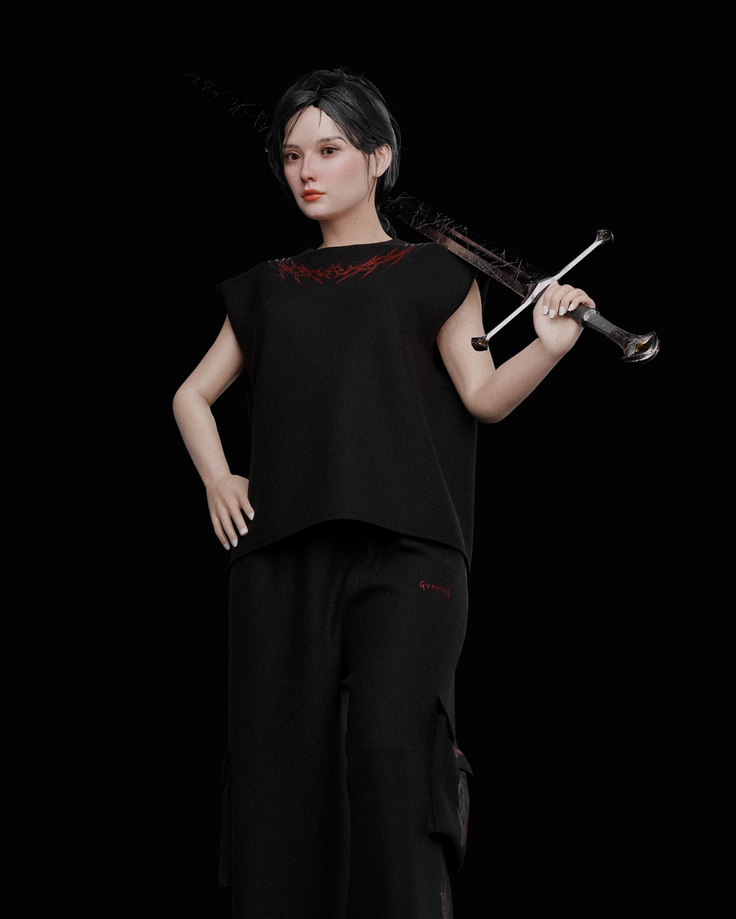 Hellscar Oversized Tank - Blood Red