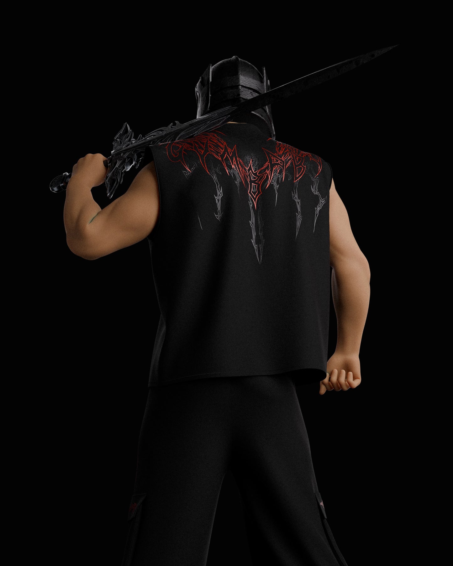 Hellscar Oversized Tank - Blood Red