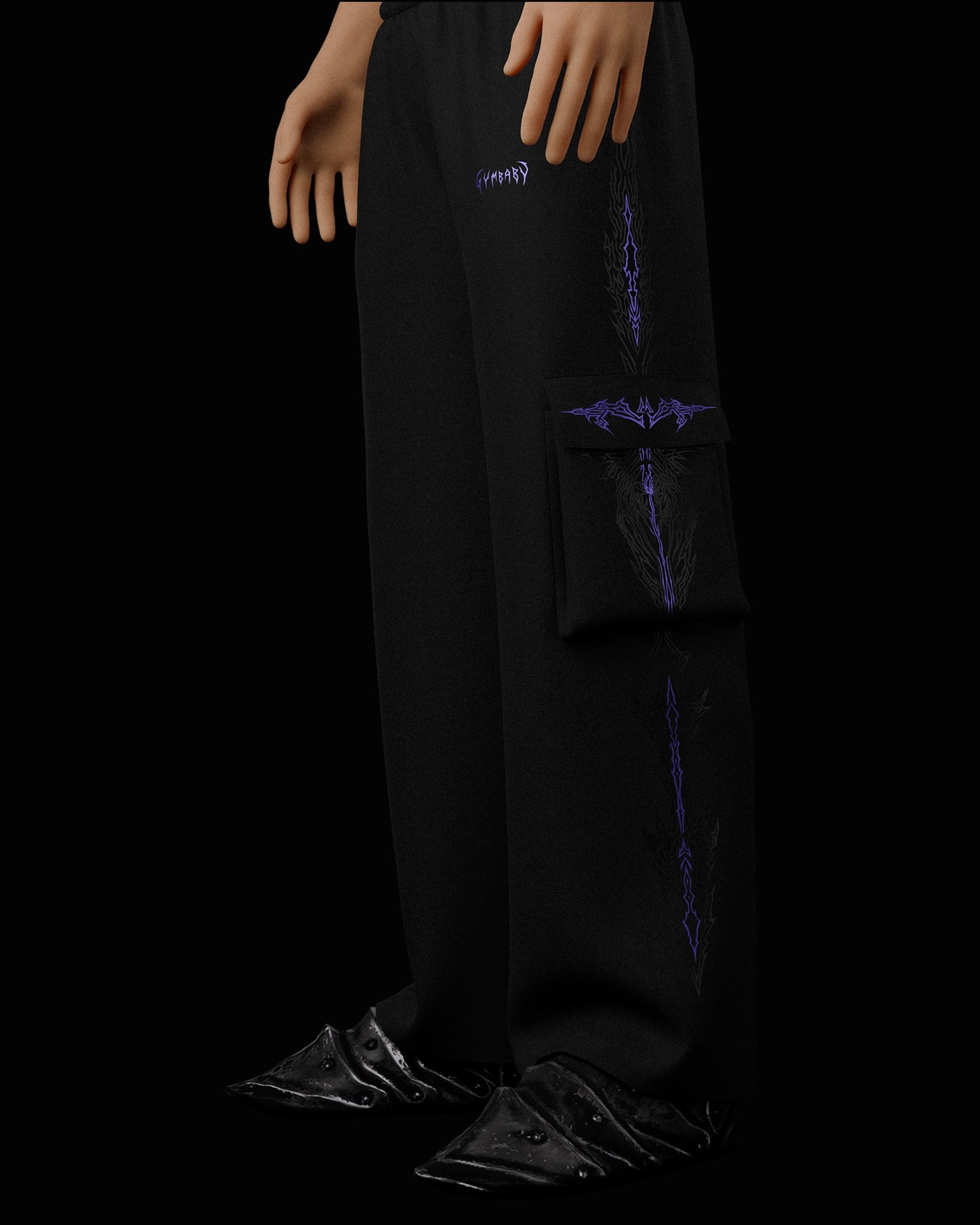 FeralWalk Oversized Cargo Joggers - Purple