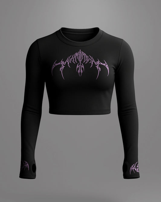 SpiderLily Full Sleeve Compression Crop Top