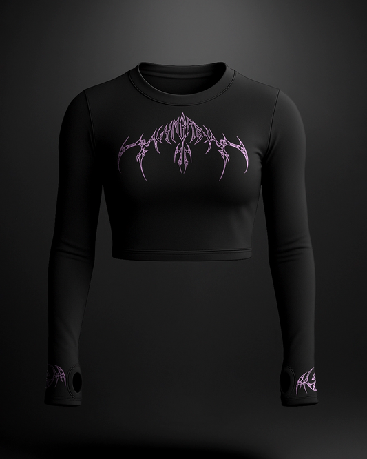 SpiderLily Full Sleeve Compression Crop Top