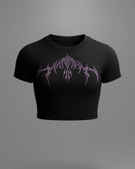 SpiderLily Half Sleeve Compression Crop Top