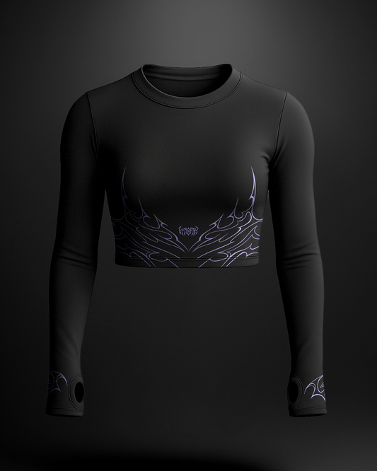 Valkyrie Full Sleeve Compression Crop Top