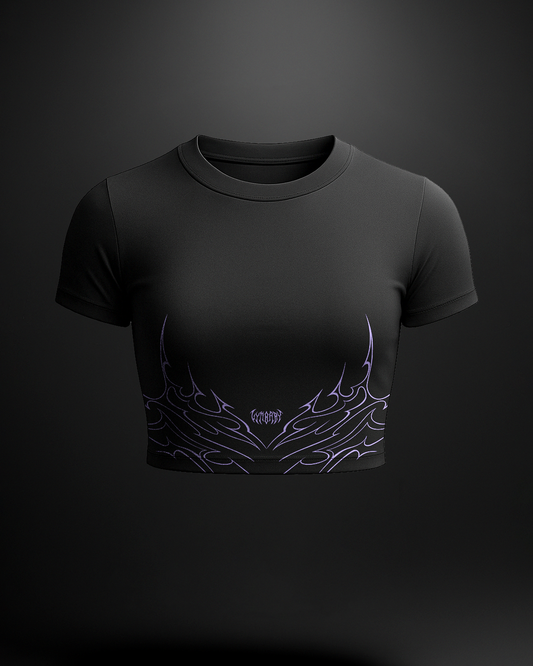 Valkyrie Half Sleeve Compression Crop Top