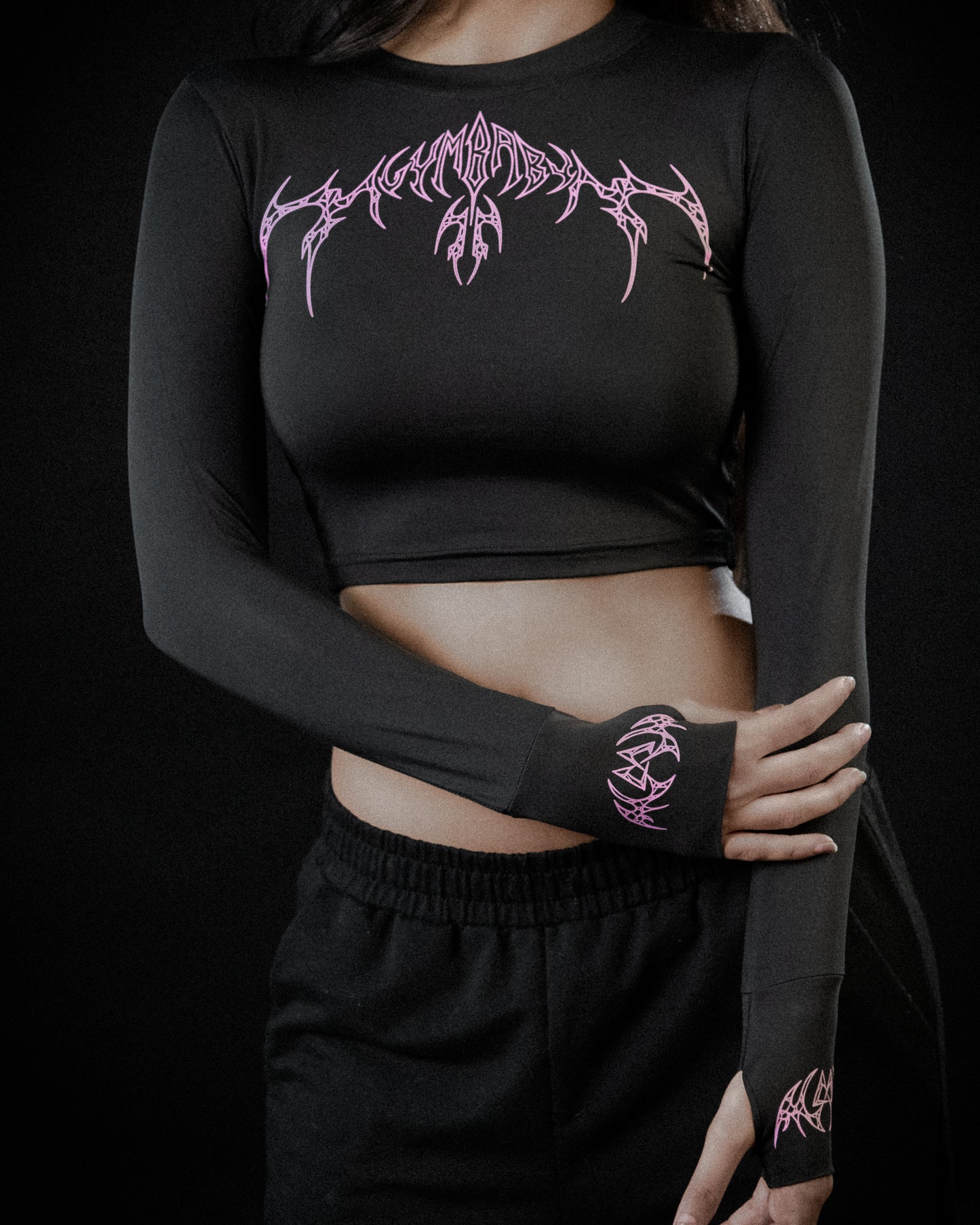SpiderLily Full Sleeve Compression Crop Top