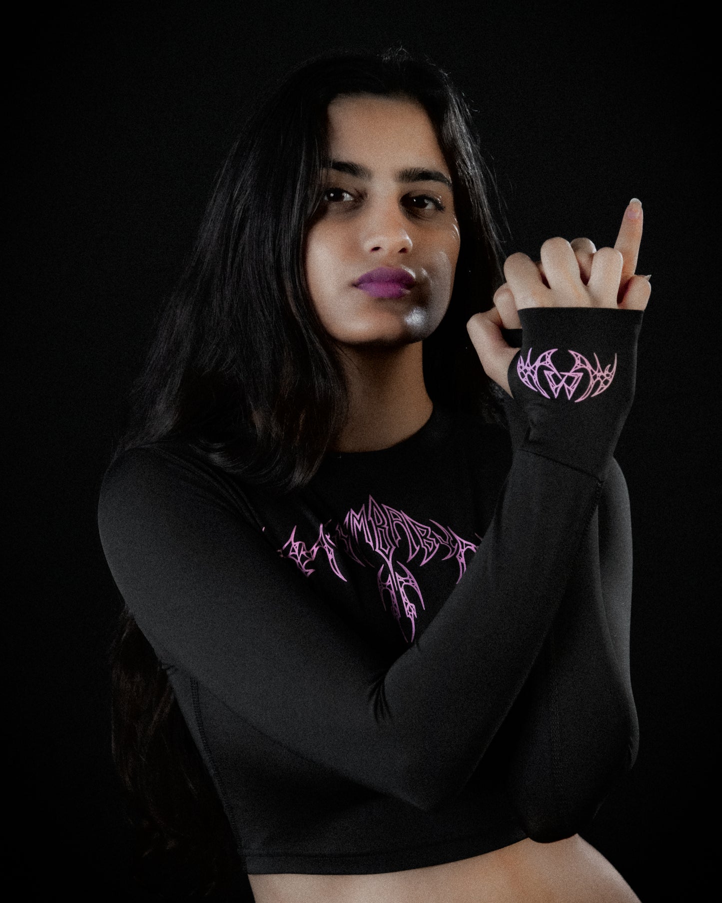 SpiderLily Full Sleeve Compression Crop Top