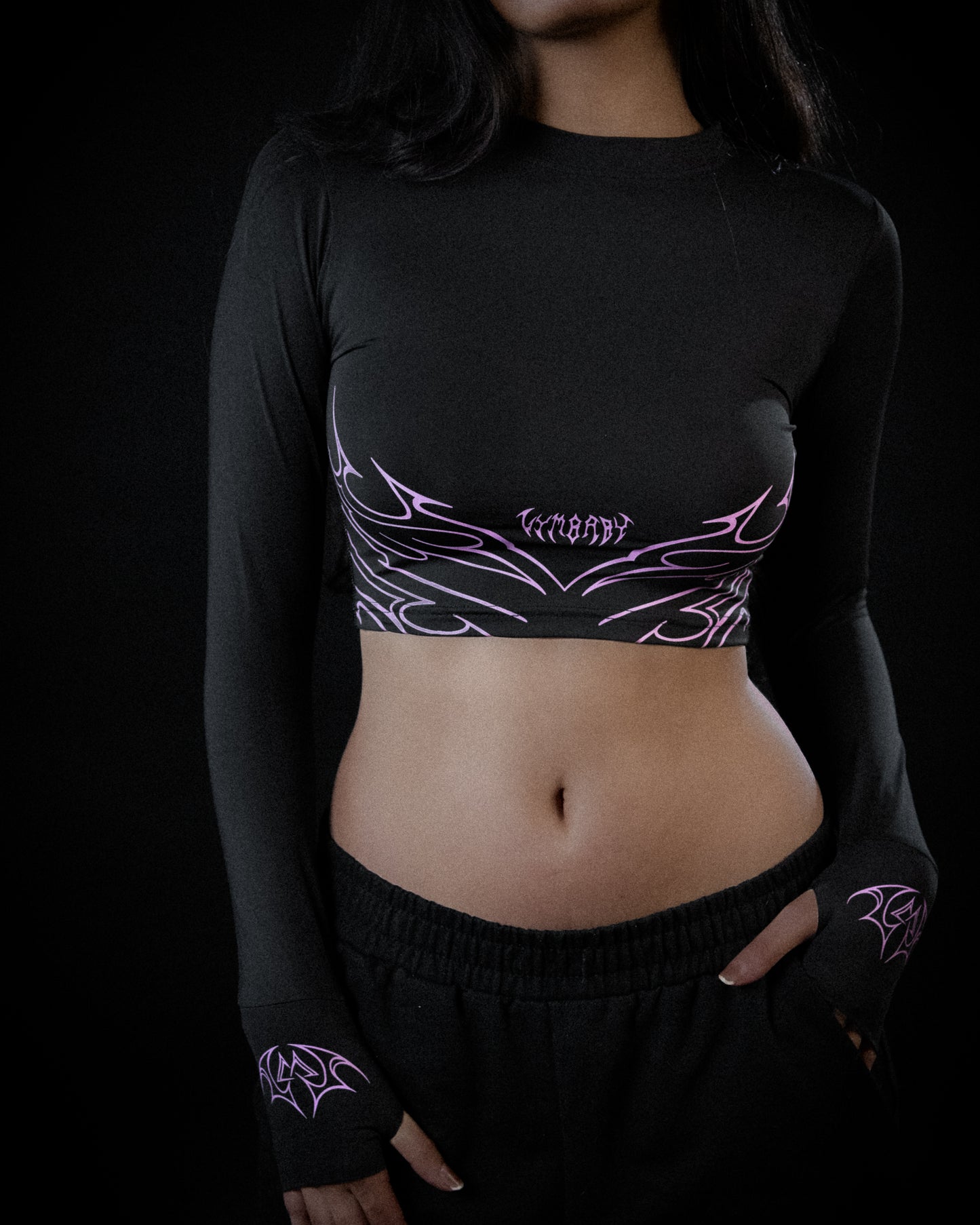 Valkyrie Full Sleeve Compression Crop Top