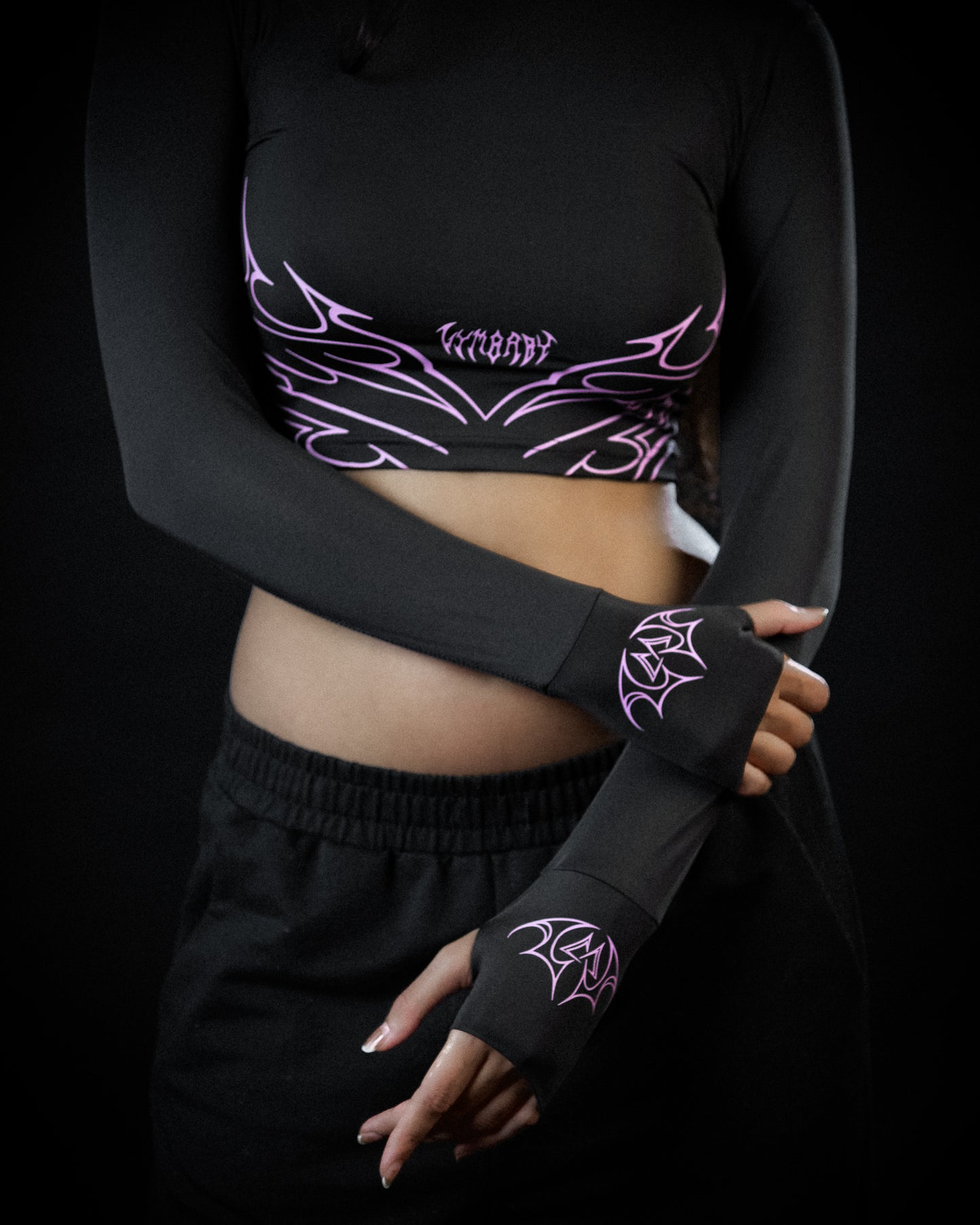 Valkyrie Full Sleeve Compression Crop Top