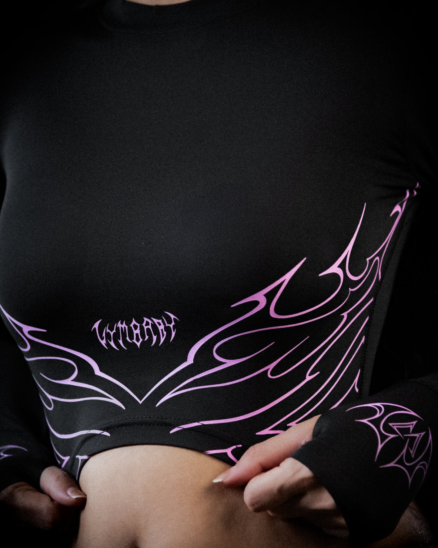 Valkyrie Full Sleeve Compression Crop Top