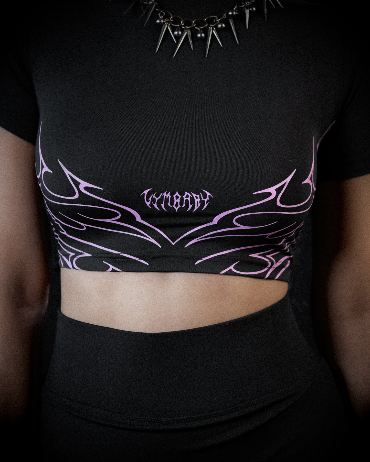 Valkyrie Half Sleeve Compression Crop Top