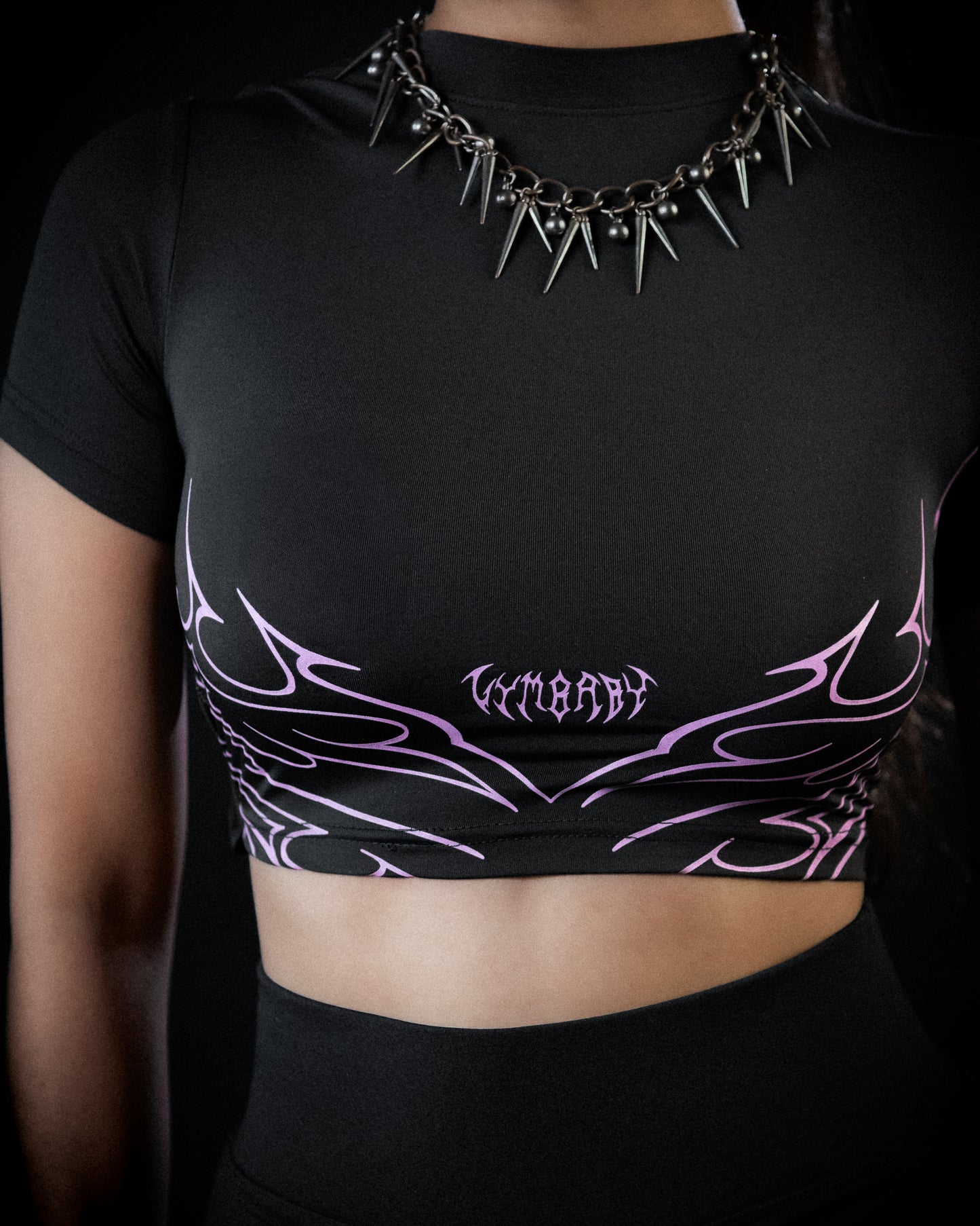Valkyrie Half Sleeve Compression Crop Top