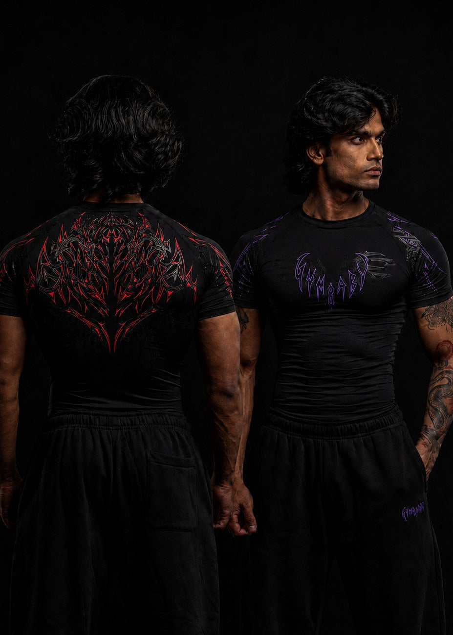 WarLord Half Sleeve Compression - Pack of 2 - Blood Red & Nebula